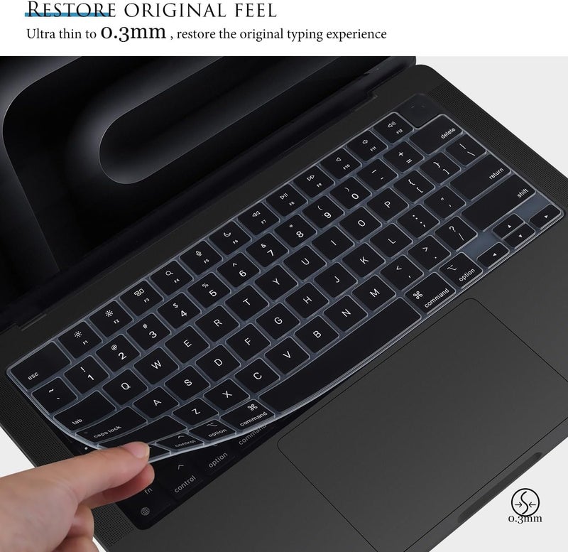 CASEDAO Keyboard Cover for 2025-2021 MacBook Pro 14 inch M5 M4 M3 M2 M1 Pro/Max Chip A3434 A3112 A3401 A3185 A2918 A2992 A2779 A2442, MacBook Pro 16 inch A3403 A3186 A2991 A2780 A2485 Keyboard Skin - Image 4
